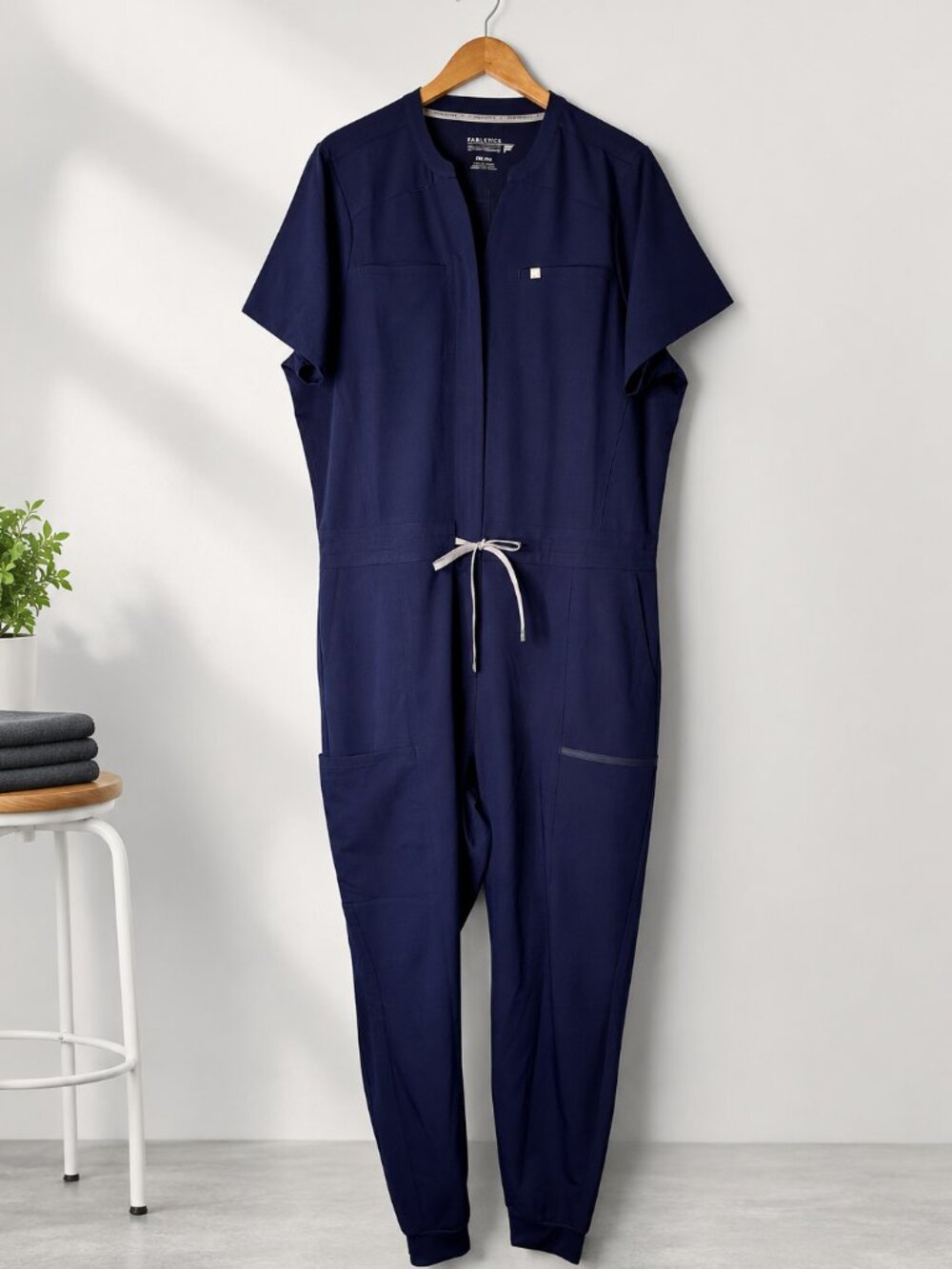 Fabletics Ponteflex Empower Scrubs Jumpsuit Navy Blue XXL Women's